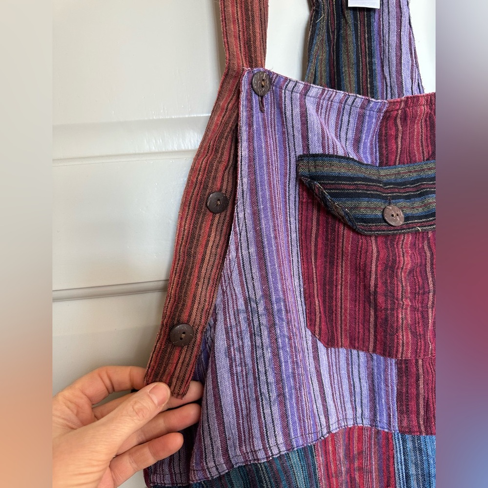 Patchwork overalls handmade, One size - Picture 5 of 9